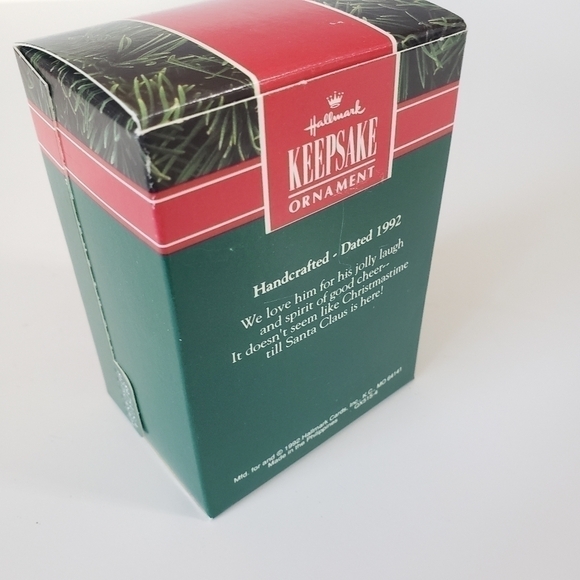 NEW Vintage Hallmark Keepsake Ornament Cheerful Santa African American 1992 - Picture 2 of 3